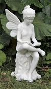 Reading Fairy White Statue image
