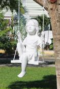 Fairy on a Swing White Statue image