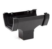 PVC Square Running Outlet Black