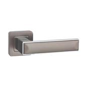Alto Matt Satin Black &amp; Polished Chrome Square Rose Handle