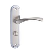 Apollo Silver Backplate Handle - Backplate WC (Per Pair)