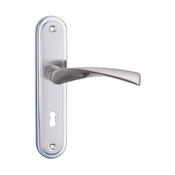 Apollo Silver Backplate Handle - Backplate Lock (Per Pair)