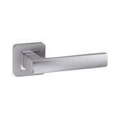 Artemis Matt Satin Nickel &amp; Polished Chrome Square Rose Handle
