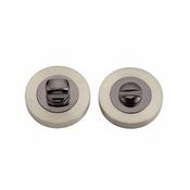 Black Nickel &amp; Nickel Brushed WC Round Thumbturn Set