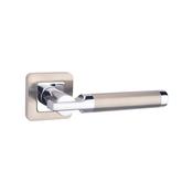 Cumulus Nickel Brushed &amp; Polished Chrome Square Rose Handle
