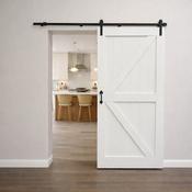 Easton White Primed Barn Door Set (40mm) - 82.7" x 36.2" (2100 x 920 x 40mm)