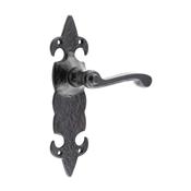 FDL Black Backplate Handle - Backplate Lock (Per Pair)