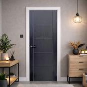 Iseo Black Ash Laminate Door (35mm) - 78" x 33" (1981 x 838 x 35mm) image