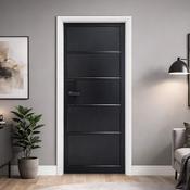 Kew Black Primer Plus 5 Panel Door (40mm) - 78" x 33" (1981 x 838 x 40mm) image