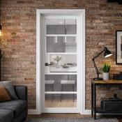 Kew White Primer Plus 5 Lite Pre-Glazed Door (40mm) - 78" x 30" (1981 x 762 x 40mm) image