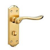 Monet PVD Brass Backplate Handle - Backplate Bathroom WC (Per Pair)