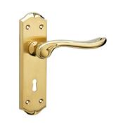 Monet PVD Brass Backplate Handle - Backplate Lock (Per Pair)