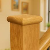 Oak Flat Newel Cap - Half Cap