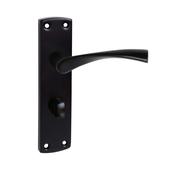 Orion E-Black Backplate Handle - Backplate Bathroom WC (Per Pair)