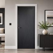 Salerno Black Ash Laminate Door (35mm) - 78" x 30" (1981 x 762 x 35mm) image