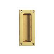 Satin Brass 4" Flush Pull Handle