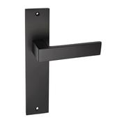 Saturn Flat Black Backplate Handle - Backplate Latch (Per Pair)