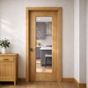 Shaker White Oak 1 Lite Unglazed Door (40mm) - 80.3" x 32.5" (2040 x 826 x 40mm)