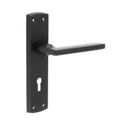 Studio Black Backplate Handle - Backplate Lock (Per Pair)