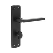 Studio Black Backplate Handle - Backplate Bathroom WC (Per Pair)