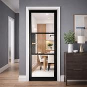 Tribeca Black Primer Plus 3 Lite Pre-Glazed Door (40mm) - 78" x 27" (1981 x 686 x 40mm) image