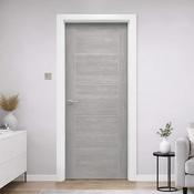 Vancouver Lava Grey Laminate FD30 Fire Door (44mm) - 78" x 33" (1981 x 838 x 44mm) FD30 Fire-Rated