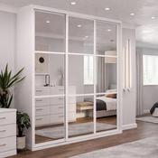 White Framed Mirror Doors - 3ft (914mm) Door