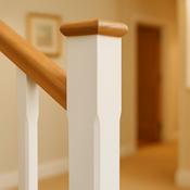 White Primed Chamfered Newel Post - Double Neck Post (90 x 90 x 1800mm) image