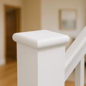 White Primed Flat Newel Cap
