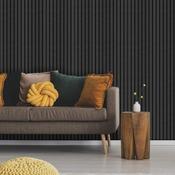 Black Acoustic Slatwall Panel - 2400 x 600 x 21mm image