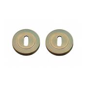 Antique Brass Round Escutcheon Set image