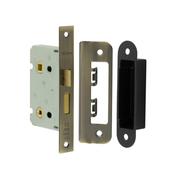 Antique Brass WC Bathroom Lock - 3" (76mm) image