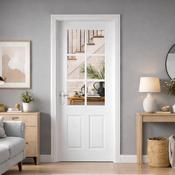 Cambridge White Primed 6 Lite Pre-Glazed Door (40mm) - 78" x 33" (1981 x 838 x 40mm) image