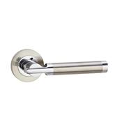 Cumulus Nickel Brushed &amp; Polished Chrome Round Rose Handle