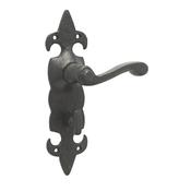 FDL Black Backplate Handle - Backplate Bathroom WC (Per Pair)