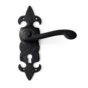FDL Black Backplate Handle - Backplate Lock (Per Pair)
