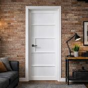 Kew White Primer Plus 5 Panel Door (40mm) - 78" x 24" (1981 x 610 x 40mm) image