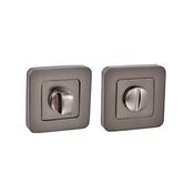 Matt Satin Black WC Square Thumbturn Set