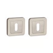 Matt Satin Nickel Square Escutcheon Set