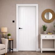 Mexicano White Primed Paint Grade Door (35mm) - 80.3"x36.5" (2040 x 926 x 40mm) image