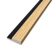 Oak Aqua Slatwall Right Trim - 2400 x 42 x 12mm