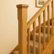Oak Chamfered Newel Post - Half Post (44 x 90 x 1500mm) image