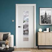 Ottawa White Primed 1 Lite Pre-Glazed Door (35mm) - 78" x 30" (1981 x 762 x 35mm) image