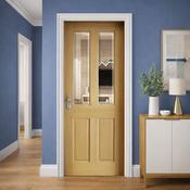 Oxford White Oak Bevelled Pre-Glazed Door (40mm) - 78" x 30" (1981 x 762 x 40mm) image