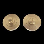 Satin Brass WC Round Thumbturn Set image