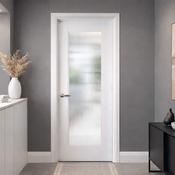 Shaker White Primed 1 Lite Unglazed Door (40mm) - 80.3" x 32.5" (2040 x 826 x 40mm)