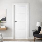 Trade Spec White Primed Contemporary 4 Panel Door (40mm) - 78" x 33" (1981 x 838 x 40mm) image