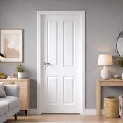 4 Panel White Primed Door (40mm) - 78" x 27" (1981 x 686 x 40mm) image