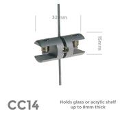 CC14 Double Shelf Clamp - Douglas Displays Limited image