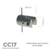 CC17 Rotating 10mm Panel Support - Douglas Displays Limited image